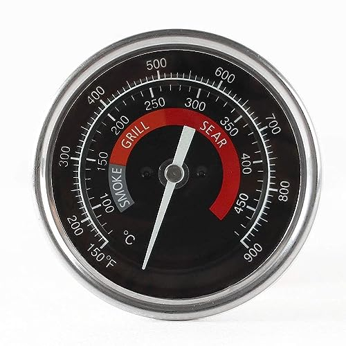 KAMaster Medidor de temperatura para parrilla de barbacoa, impermeable, cara grande para barbacoa Kamado Joe, parrilla de carbón de acero inoxidable, termómetro de cocina para horno, estufa de leña