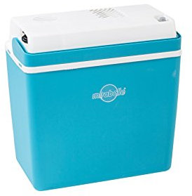 EZetil Mirabelle E24 Thermoelektrische Kühlbox ideal für Outdoor Aktivitäten im Garten, Grillen Picknick 12V, Blau/Weiß
