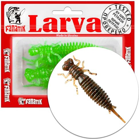 Fanatik Larva 1.6 2 2.5 3 3.5 4.5 4-11cm Gummiköder Gummifisch mit Aroma Fanatic Jig Soft Bait Lure Kunstköder Angeln Köder Gummishad Baitz Lures Twister (006, 4.5)