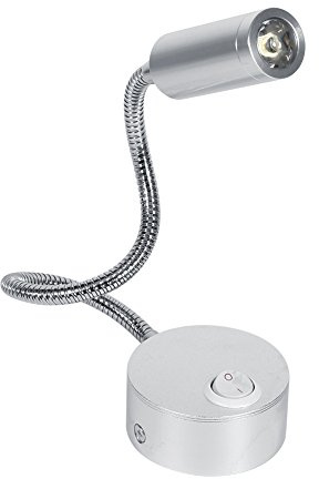 Led Bett Lampe minimalistischen LED Bett lesen Arbeitslicht Lampe Kopfteil Wand mit flexiblen Schwanenhals für Kopfteile Home Office Studio Hotels(6500K Kaltweiß-3W)