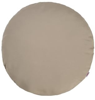 beties „Wunschton“ Kissenbezug ca. Ø80 cm - runde Kissenhülle in großer Sortiments- und Größenauswahl – EIN idealer Begleiter in Unifarben (Taupe)