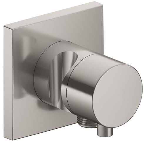 Keuco IXMO Armatur 59556, 2-Wege Umstellventil mit Schlauchanschluss und Brausehalter, Unterputz, Griff Comfort, ohne Absperrfunktion; Farbe: Nickel gebürstet