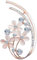 FENGJI Full Rhinestone Five Flower Opal Brooches for Women Vintage Clothing Decoration Jewellery Crystal Brooch Pins (Gold,Silver) (Rose gold)