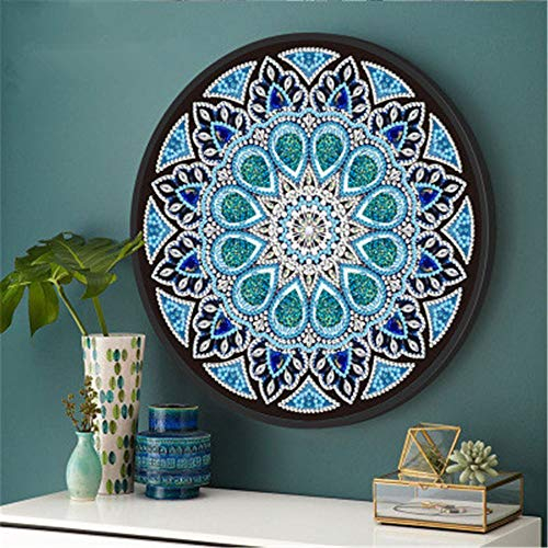 Nicole Knupfer 1pcs Mandala Libelle runden Diamond Painting, 5D Diamant Malerei Kit Arts Craft für Schlafzimmer Wandmalerei 235x235mm (Mandala)