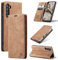 xinyunew Cases Kompatibel mit OnePlus Nord Hüllen, Premium Dünne Ledertasche Handyhülle mit Kartenfach Ständer Flip Klapphüllen for Cases OnePlus Nord- Braun