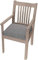 chilly pilley Stuhlkissen Gartenkissen Gartenstühle Stuhlauflage Stuhlpolster Sitzkissen Abnembar Bezug Mit Reißverschluss Auflage Set Garten Kissen (4er Set 40x40x5, Silber)