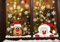TRABIG 152 Piezas Pegatina de Ventana de Navidad Papá Noel Alce Linda Reutilizable, Decoración Navideña Pegatina de Copo de Nieve Doble Cara, Vinilos para Ventanas de Navidad para Tienda, Hogar