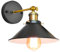 iDEGU Wandleuchte Industrielle Vintage Wandlampe Deckenleuchte Edison-Stil Metall Retro Lampe mit 180° Drehung E27 Fassung, 22 cm Lampenschirm (1 Stück, Schwarz + Weiß)