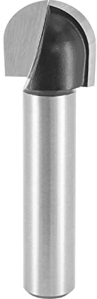 ENT 12287 Hohlkehlfräser HW, Schaft (S) 8 mm, Radius (R) 7 mm, Durchmesser (D) 14 mm, NL 12 mm, SL 32 mm, Holzbearbeitung, Oberfräse