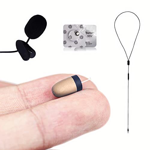 PingaOculto Auricolari Spia Esami Vip Pro Mini Auricolare Invisibile Nascosto e Microfono Cavo Telefono - Micro Cuffie Invisibili Piccolo (Auricolari Spia Vip Pro SuperMini + Microfono)