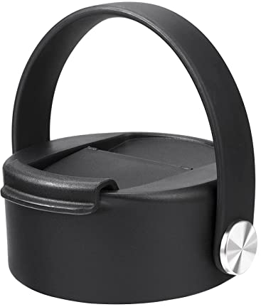 Flip Lid for Hydro Flask Wide Mouth | Top Replacement Lid Compatible with Hydroflask 12 16 18 20 32 40 Ounce | Leak-Proof Coffee Cap with Flex Handle