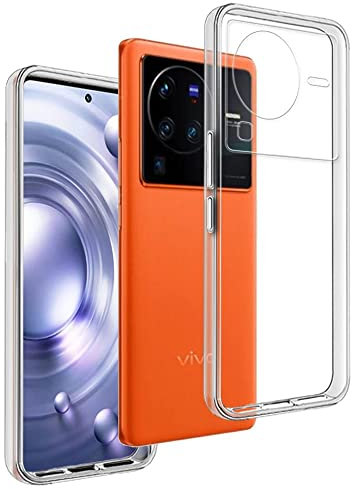 REY Cover in Gel TPU Trasparente per Vivo X80 PRO 5G, Ultra Sottile 0,33 mm, Morbido Flessibile, Custodia Silicone