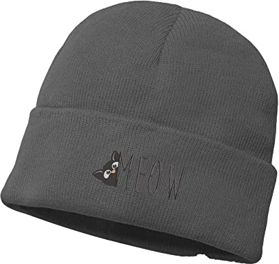 LONDON RAINBOW NOTTING HILL Meow Cat Bestickte Mütze, grau, One size