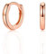 Small Rose Gold Earrings, 925 Sterling Silver Post Lightweight Sleeper Hoop Earring for Women Girls Gifts Diameter 8mm Thickness 2mm