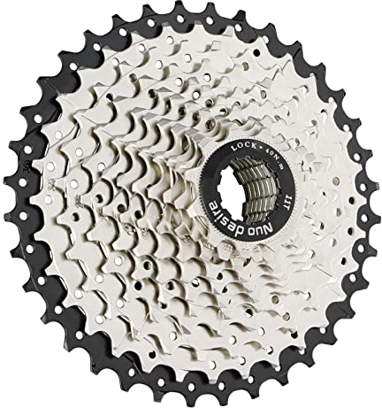 Nuo desire 11 Fach Kassette, 11 Speed Cassette 11-36T Silver&Black für Rennrad Mountainbike MTB (außer XD) Kompatibel mit HG Sram SLX(11S-36T)