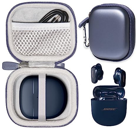 CaseSack Case for New Bose QuietComfort Ultra Wireless Noise Cancelling Earbuds, Bose QuietComfort Earbuds II Wireless Noise Cancelling in-Ear Headphones (Midnight Blue)