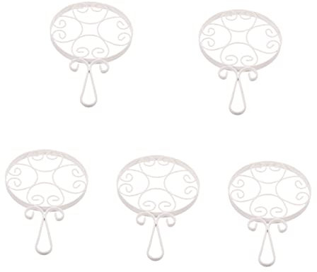 OQHAIR 2 Stück Guss-Tischsets, Untersetzer, Arbeitsplatte, Eisen, Topf, Anti-Pad, Pfanne, Tischgestell, heißisoliert, rutschfest, wiederverwendbar, für Restaurant, Esszimmer, wärmeisolier