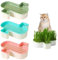 Liummrcy Catnip Cat Grass, Cat Grass Planter 3PCS Soil Free Cat Grass Growing Kit Double Detachable Cat Grass Seed Tray Pp Seed Sprouter Tray Cat Grass Box for Dog Other Pet