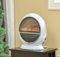 Marco Paul 1500W White Electric Fireplace Realistic LED Flame Effect Fan Heater Freestanding Indoor Plug In Space Heater for Livingroom House and Home Overheating Protection (White Heater)