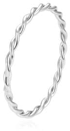 Beneto Ring Minimalist Silver Twisted Ring AGG315L - Circuit: 54 mm sBE1303-54 Marke, Estándar, Nicht-Edelmetall, Kein Edelstein