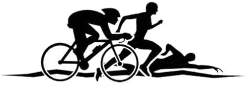 15.5cmx5.3cm Kreative Persönlichkeit Triathlon Funny Body Auto Aufkleber Motorrad Fahrrad Dreirad Kühlschrank Toilette Spielzimmer Küche Abziehbild Dekoration Aufkleber
