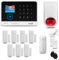 HUXGO® HXA003 Sistema de Alarma inalámbrico con Sirena Exterior WiFi + gsm 4G | Kit Alarma con 1x Sensor de Movimiento, 7X alarmas de Puerta/Ventana | Idioma Español