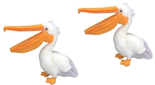 BESTonZON 2 STK Pelikan Plüschtier weiße Flauschige tierisches Plüschtier für Kinder bürodeko büro Dekoration Spielzeuge Ornament Plüschverzierung dekorative Plüschpuppe Luxus