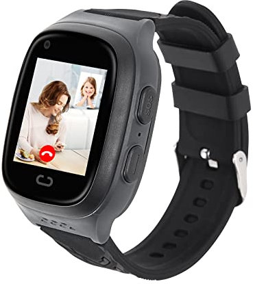 4G Kids Smart Watch,GPS Tracker Smartwatch with Video Call Waterproof Real Time Position School Mode Pedometer SOS Geo-Fence Anti-Lost of Early Education Tools Smartwatches for Boys Girls (Black)
