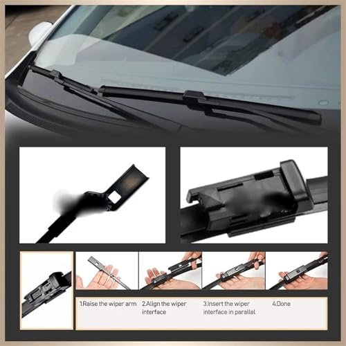 NRTNRFQW Auto-Wischerblätter Für Audi A4 B8 B9 Allroad 2008-2018 Scheibenwischer Vorne Wischerblätter Windschutzscheibe Windschutzscheibe Frontscheibe 24+20(Right Hand drive2)