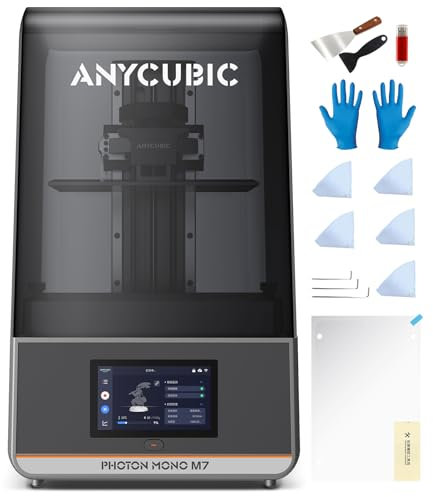 ANYCUBIC Photon Mono M7 14K 3D Drucker, 10,1-Zoll-Mono-LCD mit COB-Lichtquelle 3.0, 150 mm/h Schnelldruck, Intelligente Fehlererkennung, Leveling-Free, Druckgröße 223x126x230 mm