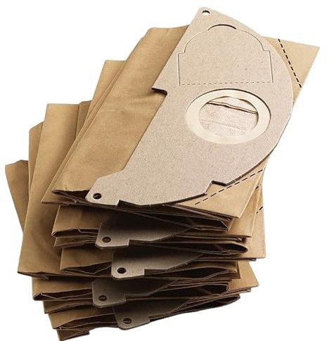 QUAILITAS Vacuum Cleaner Dust Bags [Pack of 5] Paper Bags with 1 Wet & Dry Cartridge Filter | Compatible with Kärcher 69043220 Wet and Dry A2000 A2099 WD2.000 WD2.499 – Vacuum Cleaner Accessories