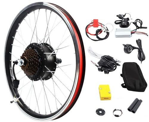 Taozhiyy Ebike Kit de conversion pour vélo électrique 20 250 W 36 V, 25 km/h, moteur de moyeu de roue arrière, kit de conversion de vélo électrique avec transmission et écran sans balais