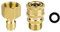 NQEUEPN 2pcs M22-15mm to 1/4in Pressure Washer Adapter Set, Brass Power Washer Adapter Pressure Washer Fast Connect & Quick Disconnect Kit for Power Washer Hose Pump 5000 PSI