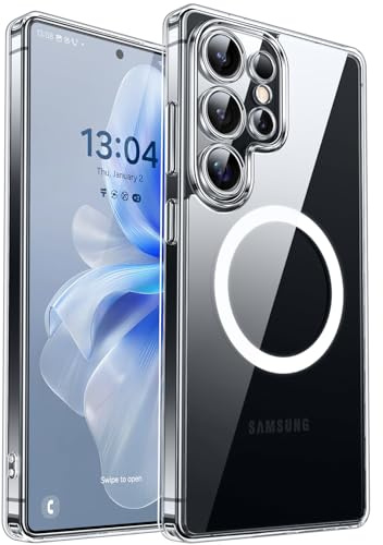 CANSHN für Samsung Galaxy S25 Ultra Hülle mit Kameraschutz, Durchsichtig