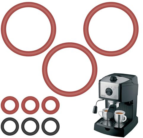 Juego de 9 anillos de sellado Eq 6 Junta Eq6 Piezas de repuesto Eq 6 Plus S700 Piezas de repuesto Compatible Jura Capresso Lmpresso C-D-E-F-S-X-Ena-Giga Cafetera Set de Junta para Cafetera Unidad de