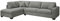 Home Detail Large Corner Sofa, Left or Right Hand Corner Sofa, Couch in Upholstered Teddy Jumbo Cord or Chenille Fabric, L Shaped Sofas with Optional Footstool (Grey Chenille, Left Hand Facing)