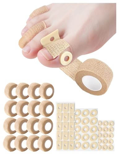 Fizzest Zehenschutz für gebrochene große Zehen, für Damen und Herren, Läufer, große Zehenkappen, Bandage, Zehenschutz für Füße, Zehenkissen zur Schmerzlinderung, Behandlung eingewachsener Zehennägel
