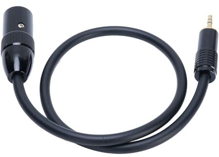 CHEOTIME XLR to 3.5mm Adapter, Balanced Stereo Audio Adapter, 1/8in Male to 3 Pin XLR Male Stereo Audio Adapter Cable for Cell Phone, Laptop, Speaker, Mixer 1.6FT