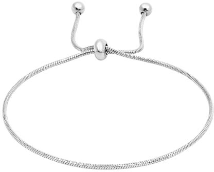 Yowivon Pulseras de Plata, Delicada y Bonita Pulsera de Cadena Deslizante Ajustable, Minimalista Pulsera de Eslabones Finos, Moda de Plata sin Barniz Regalos de Joyería para Mujeres