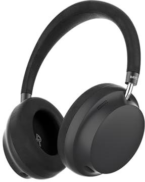 Raycon Essential Bluetooth Headphones - Over The Ear, Active Noise Cancelling Wireless Headphones + Awareness Mode, Bluetooth Headset with Mic, 50 Hours of Battery Life (Black)