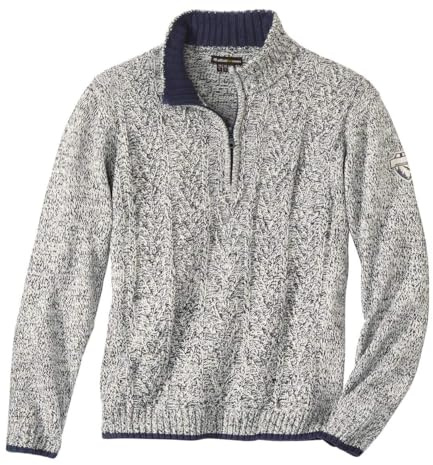 ATLAS FOR MEN – Herrenpullover mit Stehkragen und Reißverschluss – Erhältlich in großen Größen von M bis 5XL