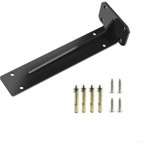 Support mural flottant en acier robuste pour étagères avec vis et chevilles (250 mm)