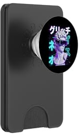 Cyberpunk Vaporwave David VR Goggles Japanese Glitch PopSockets PopWallet for MagSafe