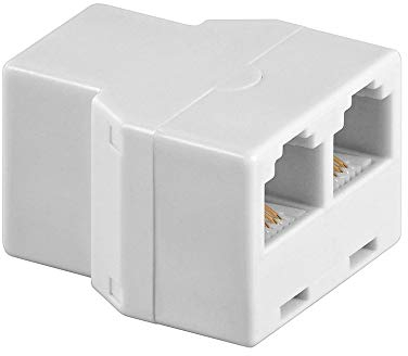 Goobay 93049 ISDN T-Adapter, RJ11/RJ14-Buchse (6P4C) > 2x RJ11/RJ14-Buchse (6P4C)