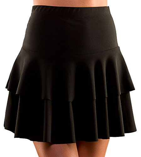 Wicked Costumes Adult 80's Ra Ra Skirt (Black) - XS/S (UK 6-10)