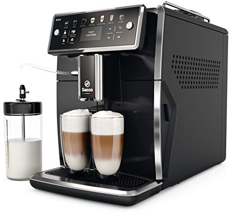 PHILIPS Saeco Xelsis SM7580/00 Kaffeevollautomat (LED Display) pianoschwarz (FR Version), Klavierlack-schwarz