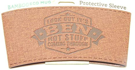 History & Heraldry Bamboo Eco Travel Mug Pre Personalised Heat Sleeve - Name ofBen