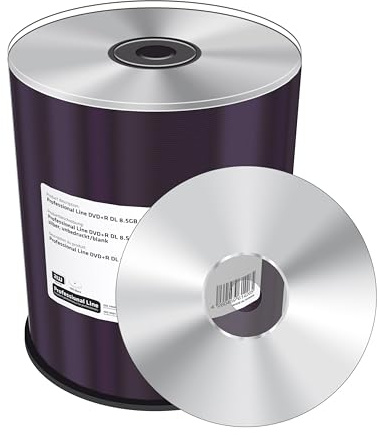 MediaRange DVD+R DL 8.5GB 240 Min 100er-Pack, 8X, unbedruckt | 100er-Pack | 8.5GB | 8x Schreibtempo | Cakebox | unbedruckt