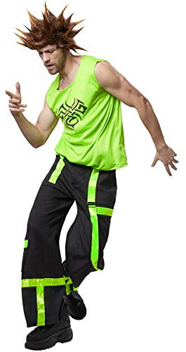 dressforfun 900567 - Herrenkostüm Cooler Raver, Zweiteilige Disco Kombination im Raver-Look (XL | Nr. 302728)