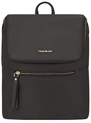 Travelon Unisex-Erwachsene Anti-diebstahl Addison Rucksack, Schwarz, Einheitsgröße